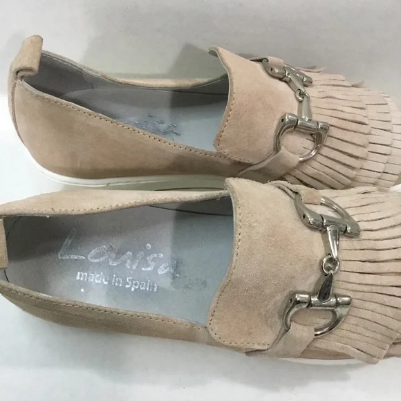 Louisa Suede Loafers/Flats  With Silver Buckle - Picture 4 of 12